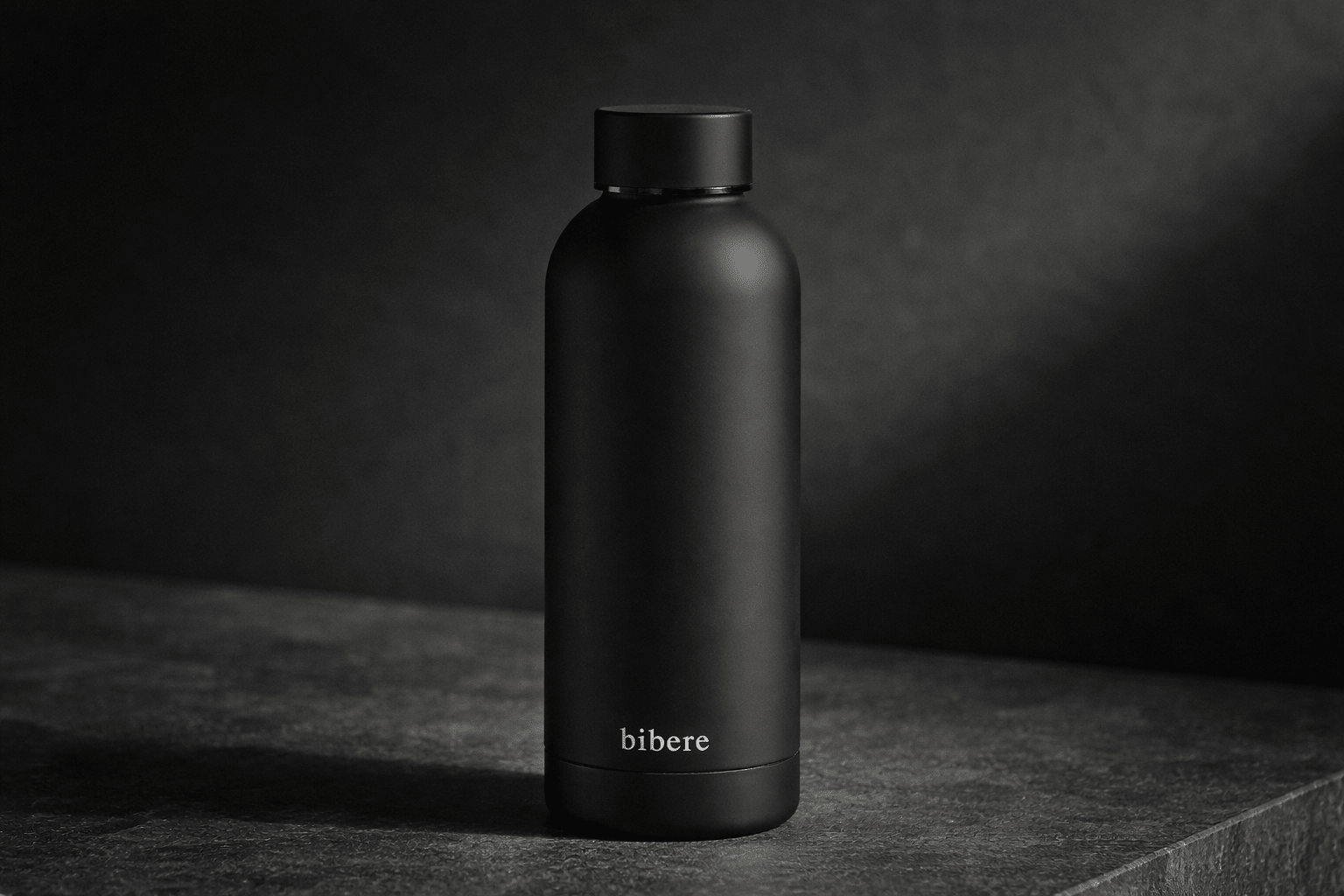 Bibere Bottle – Premium Edelstahl Trinkflasche Midnight Black - Bibere