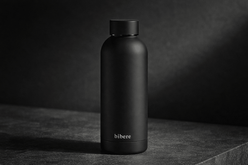 Bibere Bottle – Premium Edelstahl Trinkflasche Midnight Black - Bibere