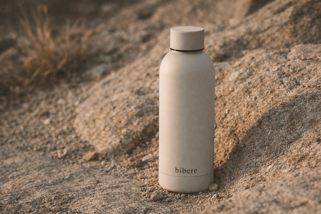 Bibere Bottle – Premium Edelstahl Trinkflasche Stone Grey - Bibere